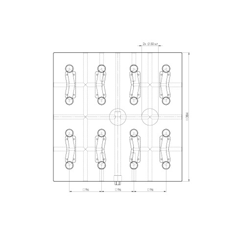 45740: Placa de grade Quick•Point® 96 (Disegno tecnico )
