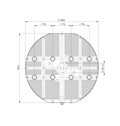 45962: Rasterplatte Quick•Point® 96 (Technische Zeichnung )