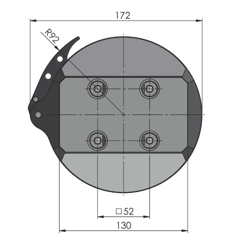 66500: Automation-Nullpunktspannsystem RoboTrex 52 (Technische Zeichnung )