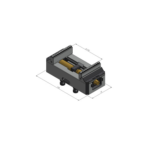 48160-77 FS: 5-Axis Vise Makro•Grip® FS 77 (Technical drawing )