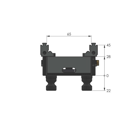 48040-46 FS: Étau 5 axes Makro•Grip® micro 46 (Dessin technique )