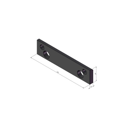 Dessin technique 41111-0308: Makro•Grip® Ultra Barre de soutien Épaisseur 8 mm Hauteur d'appui 3 mm