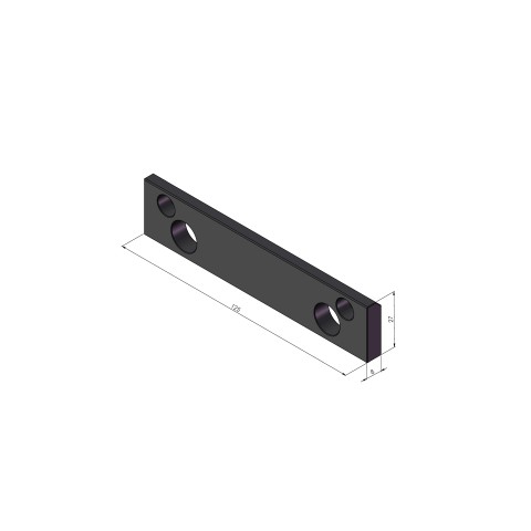 Dessin technique 41111-0508: Makro•Grip® Ultra Barre de soutien Épaisseur 8 mm Hauteur d'appui 5 mm