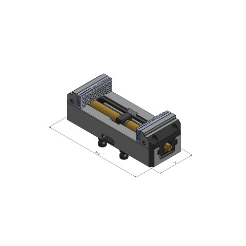 Dessin technique 42137-77: Vario•Tec 77 Étau de centrage Largeur des mors 77 mm plage de serrage max. 137 mm