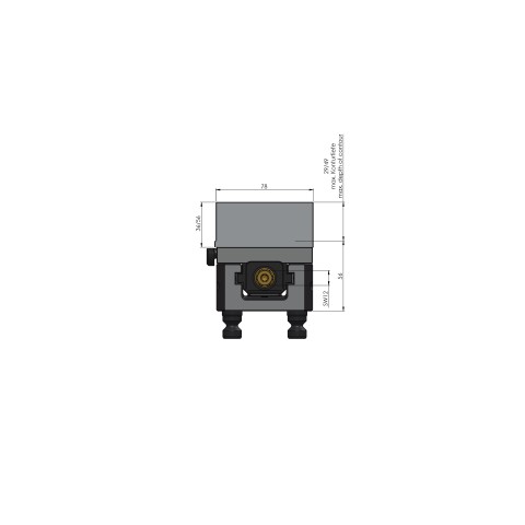 Dessin technique 44120-77: Avanti 77 Etau à serrage doux Largeur des mors 77 mm plage de serrage max. 125 mm