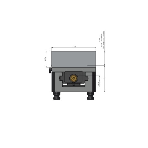 44205-125: Etau à serrage doux Avanti 125 (Dessin technique )