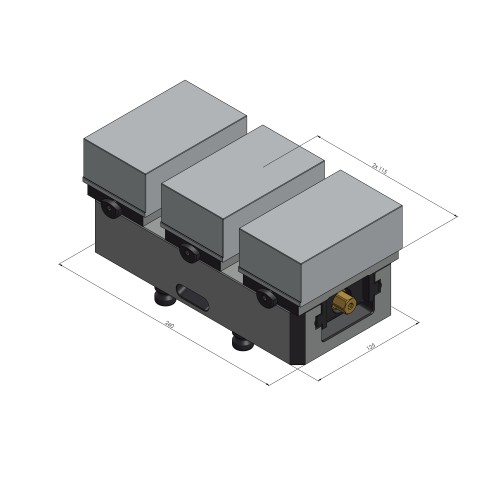 44255-TG125: Semelle centrale + vis de serrage Avanti 125 (Dessin technique )