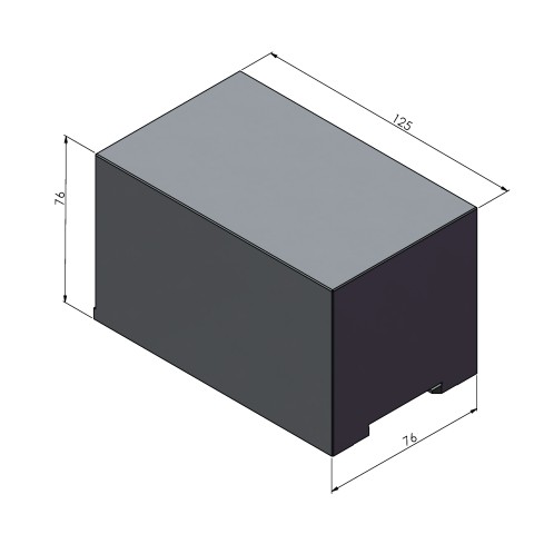 Dessin technique 44258-76: Avanti 125 Mors de serrage doux Largeur des mors 125 mm Acier, hauteur 76 mm