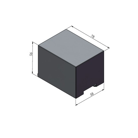 Dessin technique 44778-56: Avanti 77 Mors de serrage doux Largeur des mors 77 mm Acier, hauteur 56 mm