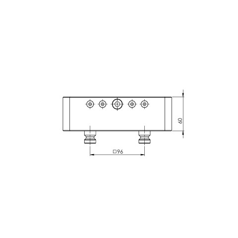 Dessin technique 45486: Quick•Point® 52/96 Réhausses 5-axes 192 x 156 mm Hauteur 60 mm