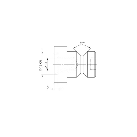 45570-10: Pions pour espacement Quick•Point® 96 (Dessin technique )