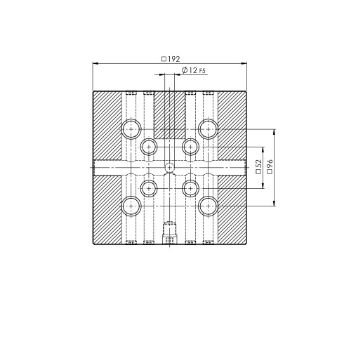 45748: Plaque à grille combiné Quick•Point® 52/96 (Dessin technique )