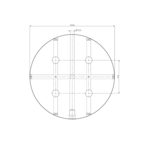 45840: Plaque ronde Quick•Point® 96 (Dessin technique )