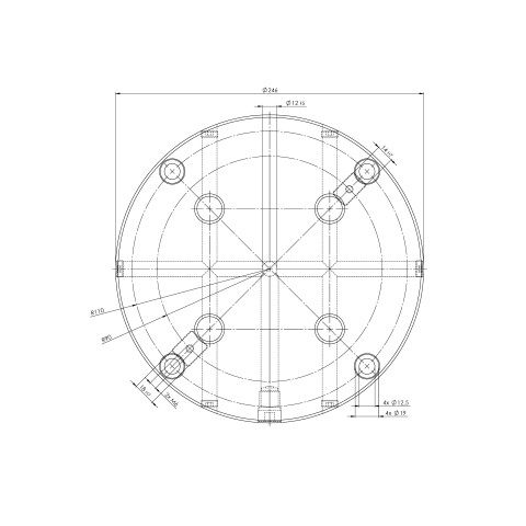 45890: Plaque ronde Quick•Point® 96 (Dessin technique )