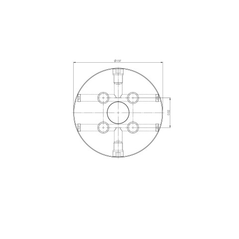 45903: Plaque ronde Quick•Point® 52 (Dessin technique )