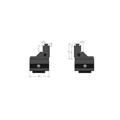 48077-4620: Mors de rechange Makro•Grip® 77 (Dessin technique )