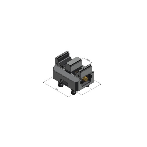 48085-TG4617: Mors central + vis de serrage Makro•Grip® 77 (Dessin technique )