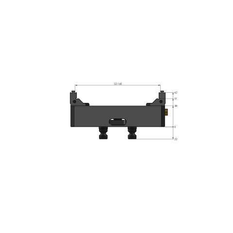 Dessin technique 48160-77: Makro•Grip® 77 Étau 5 axes Largeur des mors 77 mm Plage de serrage 0 - 160 mm