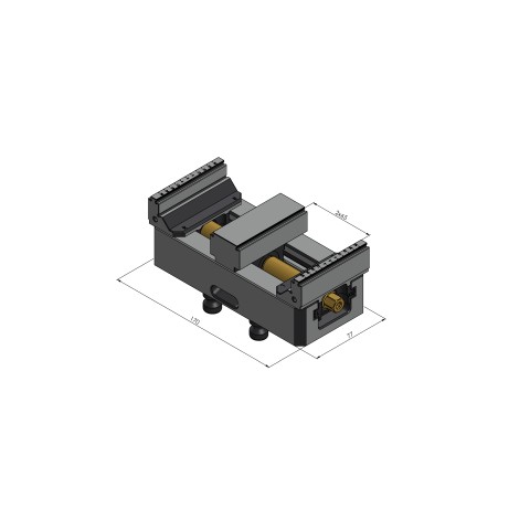 48160-TG7727: Mors central + vis de serrage Makro•Grip® 77 (Dessin technique )