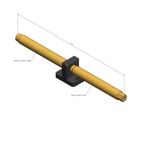 4825314: Vis de serrage + pièce centrale Makro•Grip® 125 (Dessin technique )