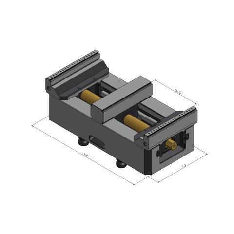 48255-TG2527: Mors central + vis de serrage Makro•Grip® 125 (Dessin technique )