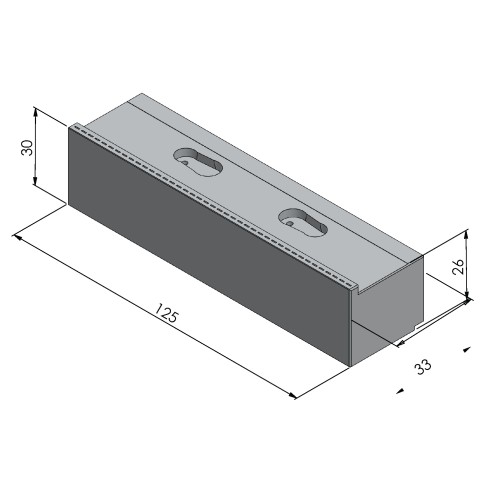 48409-125: Mors doux Makro•Grip® 125 (Dessin technique )