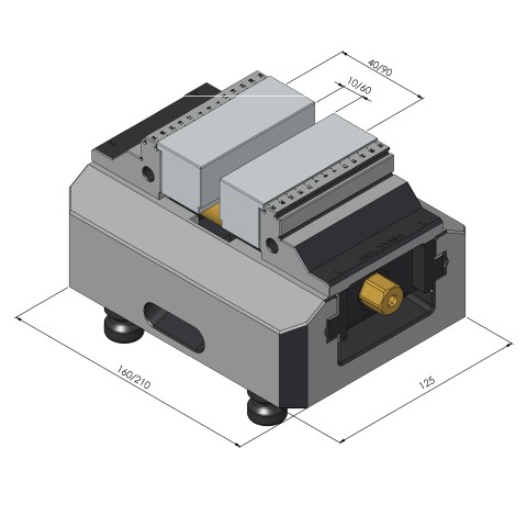 Dessin technique 48409-77: Makro•Grip® 77 Mors doux Largeur des mors 77 mm pour la face intérieure