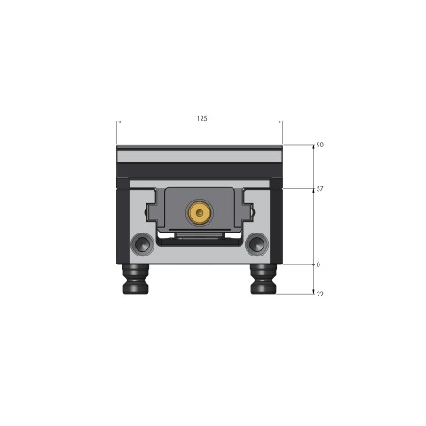 Dessin technique 48419-125: Makro•Grip® 125 Mors doux largeur des mors 125 mm pour la face extérieure