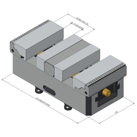 Dessin technique 48409-125: Makro•Grip® 125 Mors doux largeur des mors 125 mm pour la face intérieure