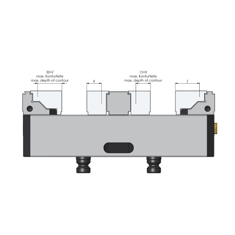 Dessin technique 48409-125: Makro•Grip® 125 Mors doux largeur des mors 125 mm pour la face intérieure