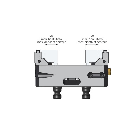 Dessin technique 48419-77: Makro•Grip® 77 Mors doux Largeur des mors 77 mm pour la face extérieure