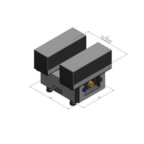 49050-125: Etau à serrage doux Profilo 125 (Dessin technique )