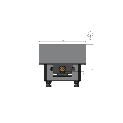 49050-125: Etau à serrage doux Profilo 125 (Dessin technique )