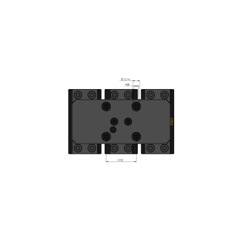 49080-TG77: Mors de base central + vis de serrage Profilo 77 (Dessin technique )