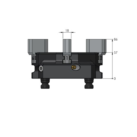 Dessin technique 59616-73: Vasto•Clamp 96 Mors de serrage pour le serrage intérieur Aluminium, souple, plage de serrage Ø 10 - 190 mm