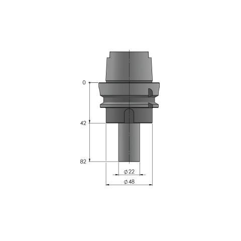 Dessin technique 61500-HSK63: HAUBEX Porte-outils HSK-A63