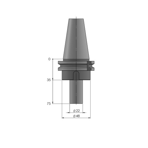 Dessin technique 61500-SK40: HAUBEX Porte-outils SK-40