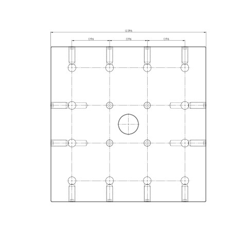 70005: Plaque de base Quick•Tower Quick•Point®  (Dessin technique )