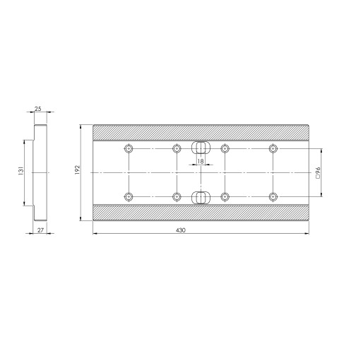 81411: Fausse plaque Makro•Grip® Ultra  (Dessin technique )