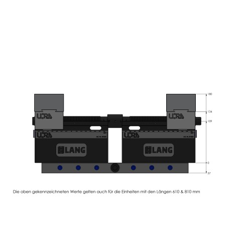 Dessin technique 81415: Makro•Grip® Ultra Set de base hauteur 109 mm, plage de serrage 40 - 410 mm