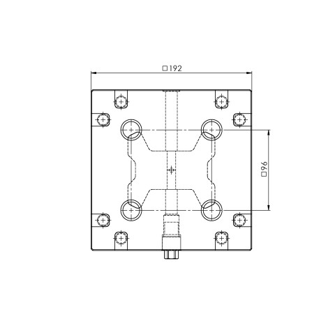 Dessin technique 85710: Quick•Point® 96 Plaque modulaire simple