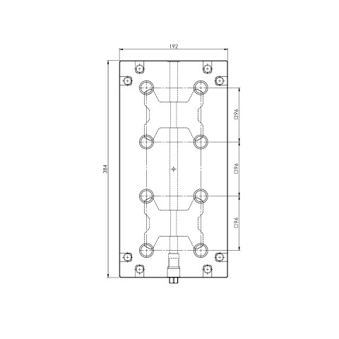 Dessin technique 85720: Quick•Point® 96 Plaque modulaire double